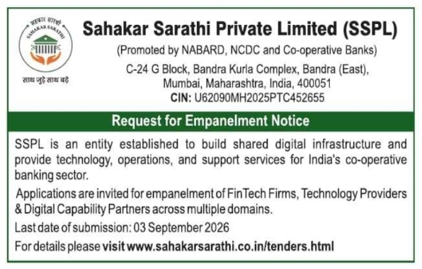 Empanelment of FinTech Firms and Digital Partners by SSPL