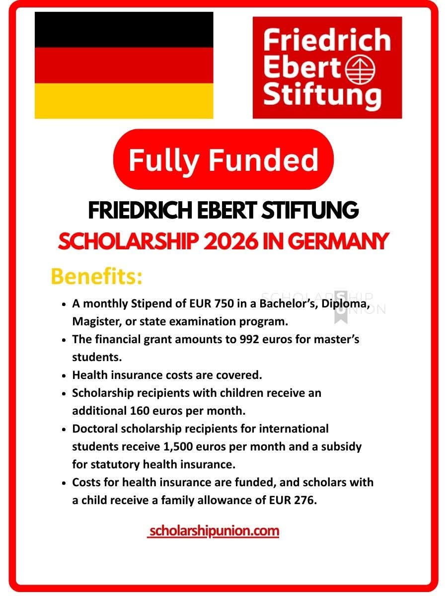 Friedrich Ebert Stiftung Scholarship 2026 in Germany