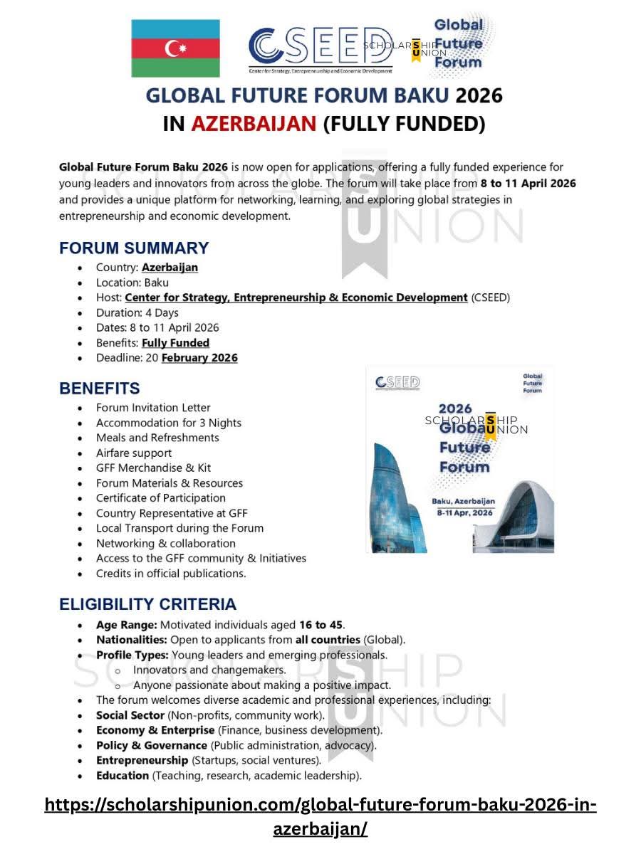 Global Future Forum Baku 2026 In Azerbaijan