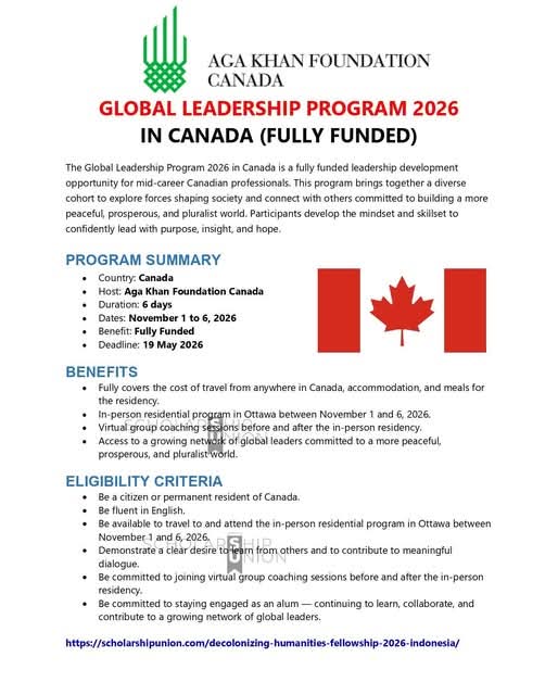 Global Leadership Program 2026 in Canada
