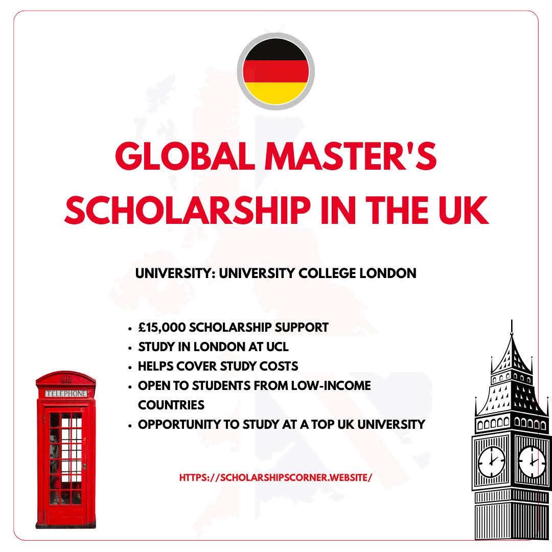 GLOBAL MASTER'S SCHOLARSHIP IN THE UK 2026/2027