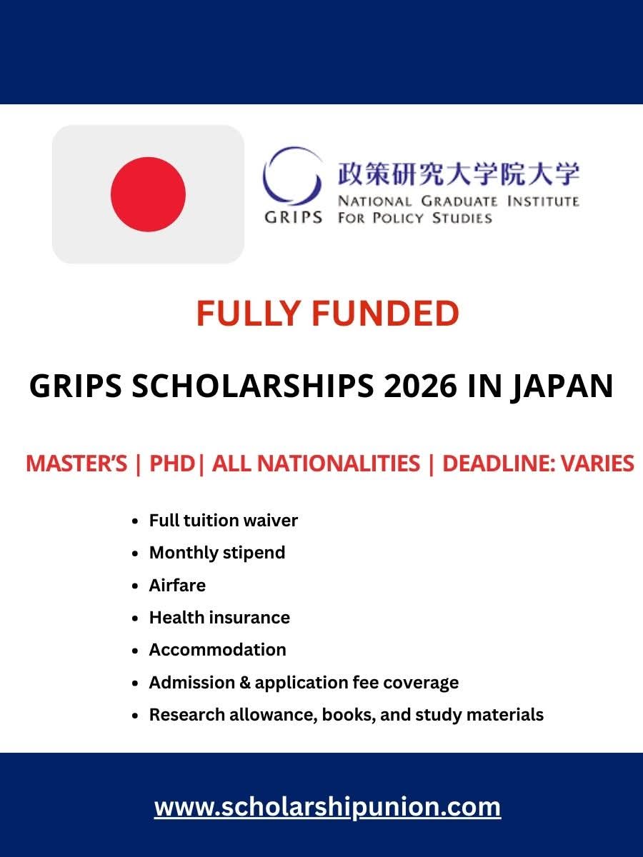GRIPS Scholarships 2026 in Japan
