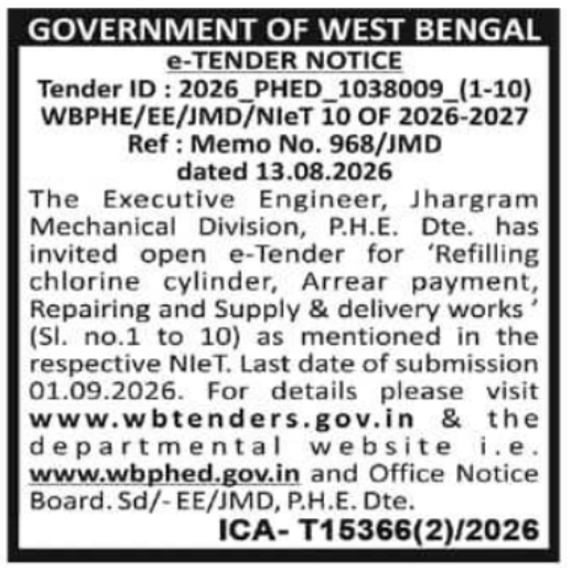 Health Programme Vehicle Hiring Tender by DHFWS