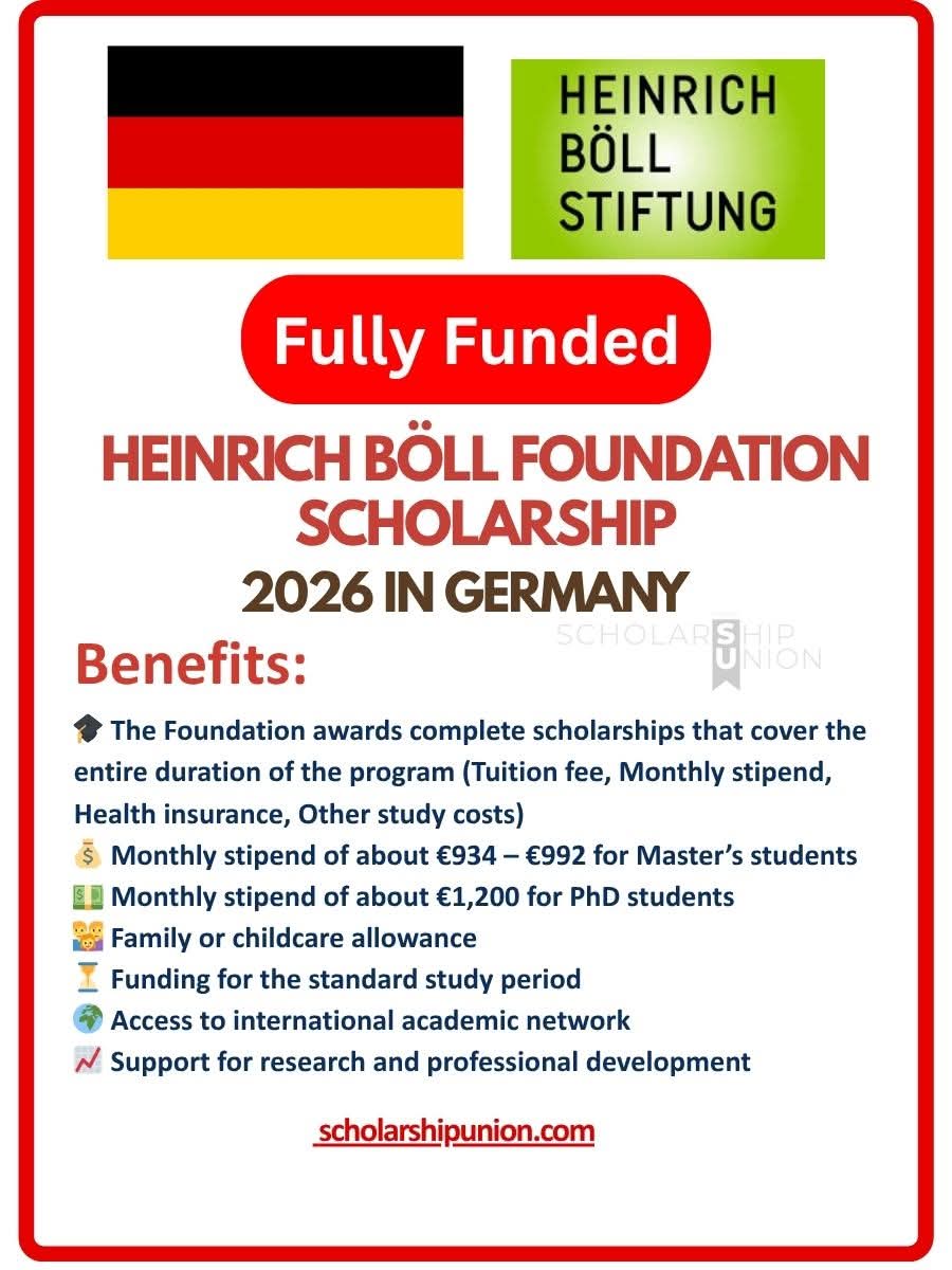 Heinrich Böll Foundation Scholarship 2026 in Germany