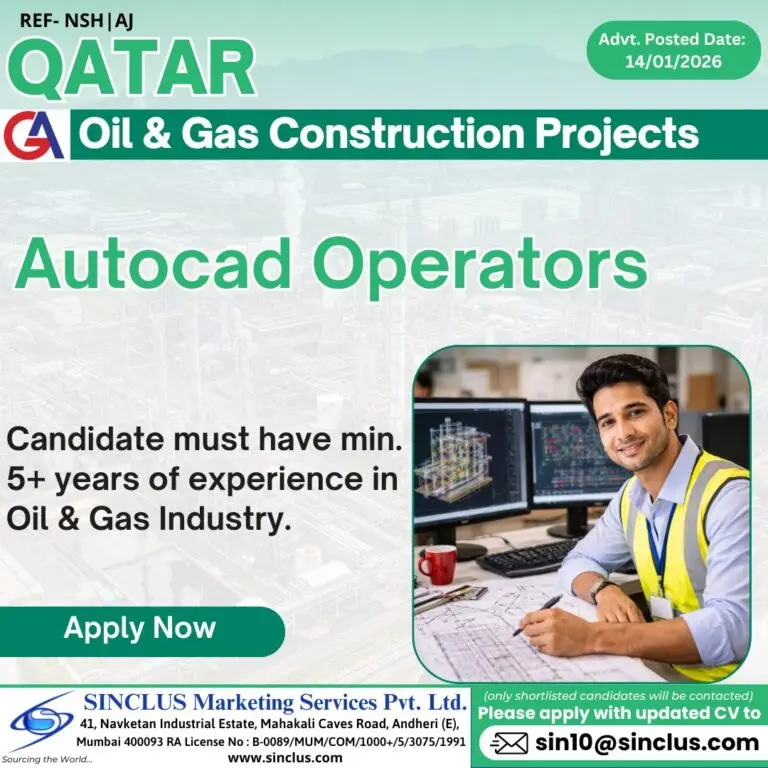 HIRING AUTOCAD OPERATORS – QATAR