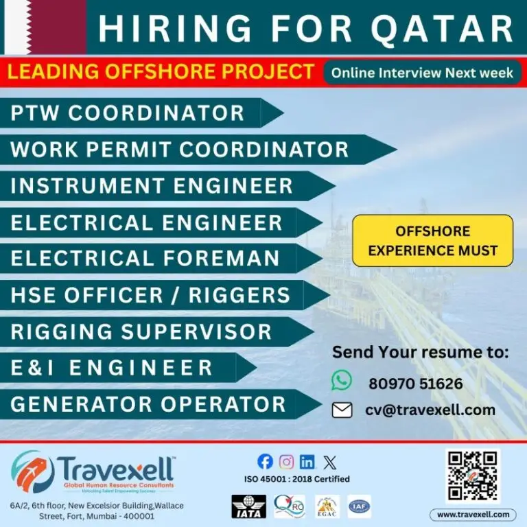 Hiring for Offshore Projects in Qatar