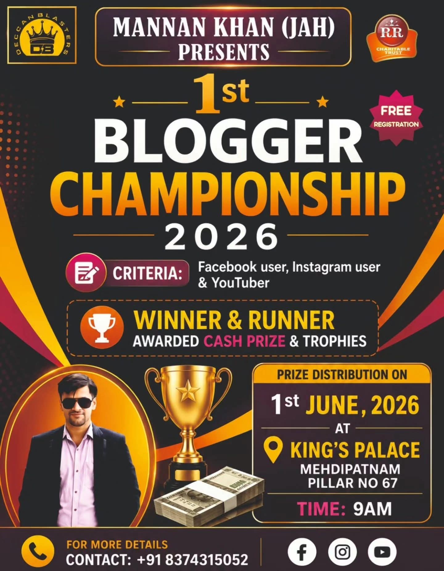 Hyderabad's First Ever Blogger Championship Launches in Mehdipatnam