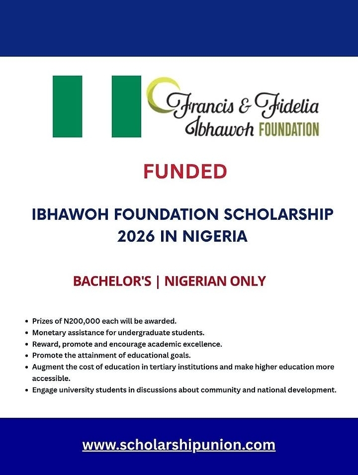 Ibhawoh Foundation Scholarship 2026 in Nigeria