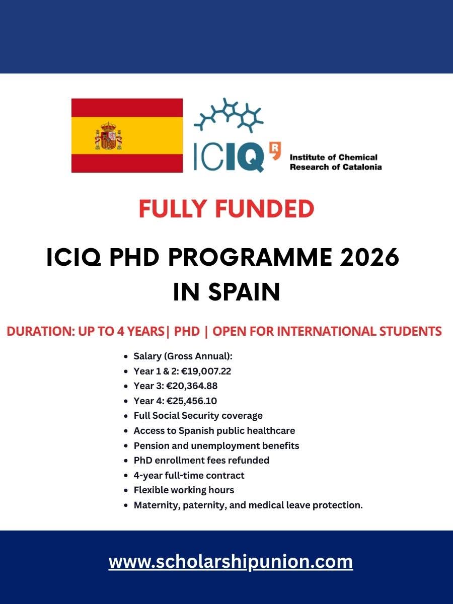 ICIQ PhD Programme 2026 In Spain