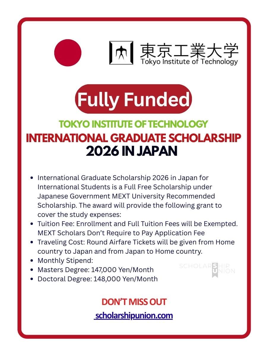 International Graduate Scholarship 2026 in Japan | Fully Funded