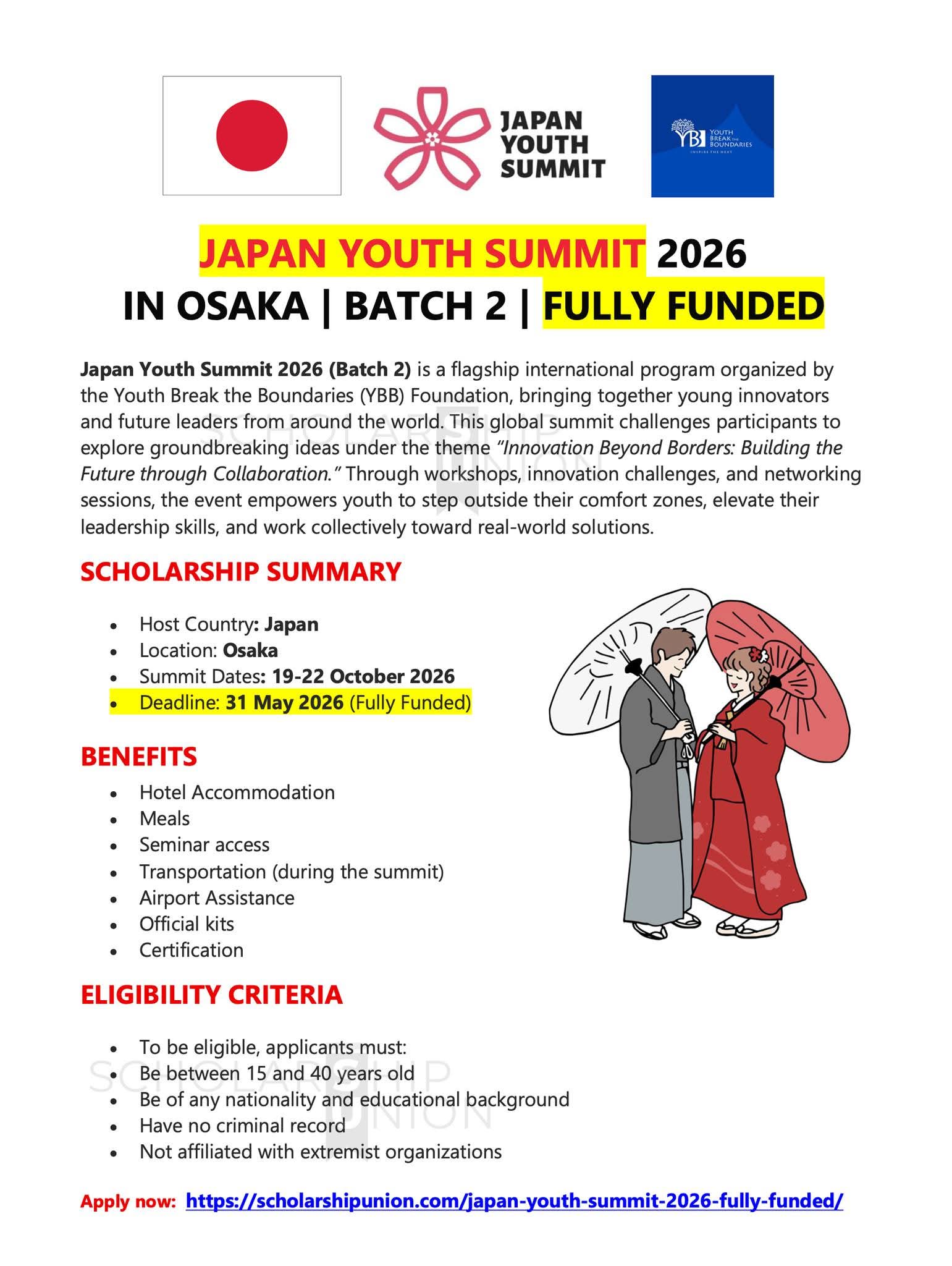 Japan Youth Summit 2026 in Osaka