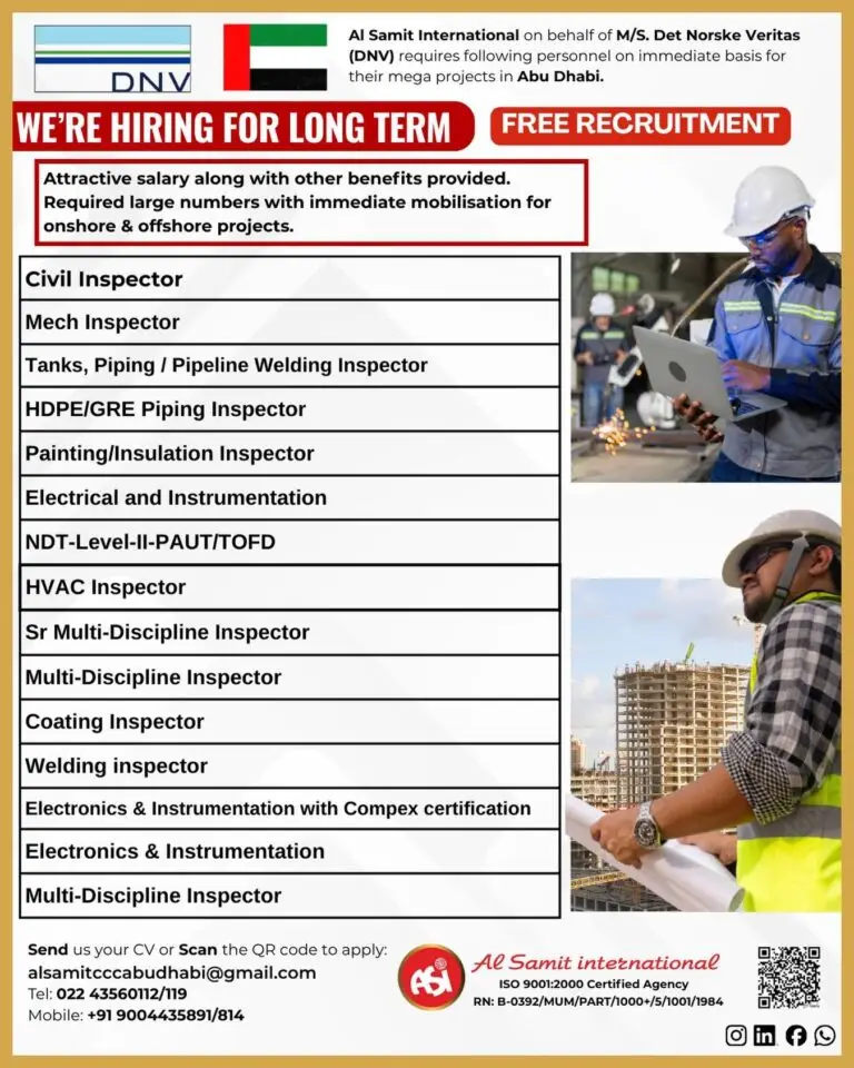 JOB OPPORTUNITIES: MEGA PROJECTS, ABU DHABI