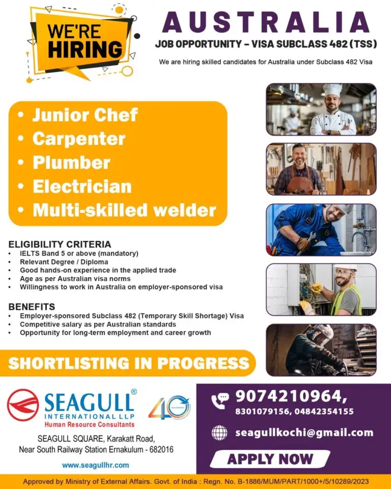 JOB OPPORTUNITY IN AUSTRALIA