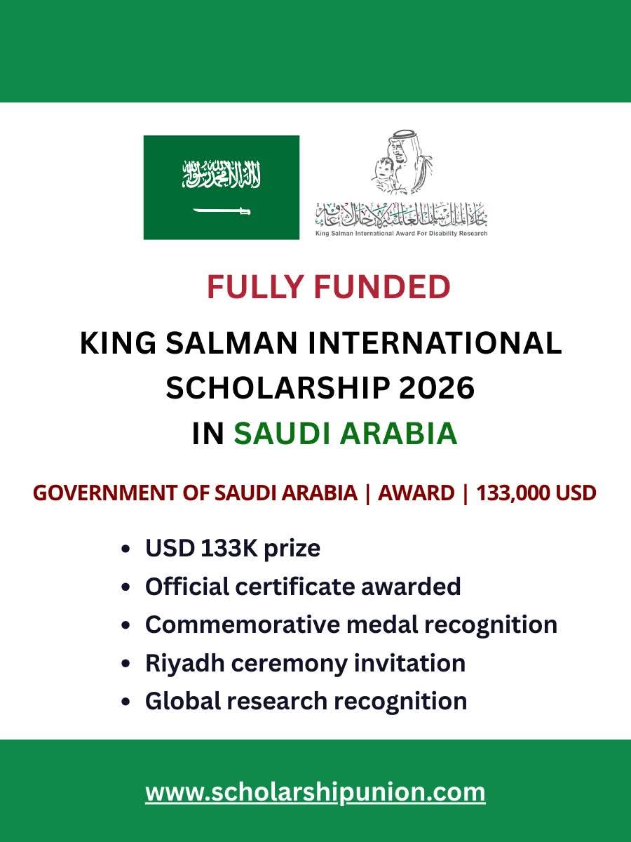 King Salman International Scholarship 2026 In Saudi Arabia
