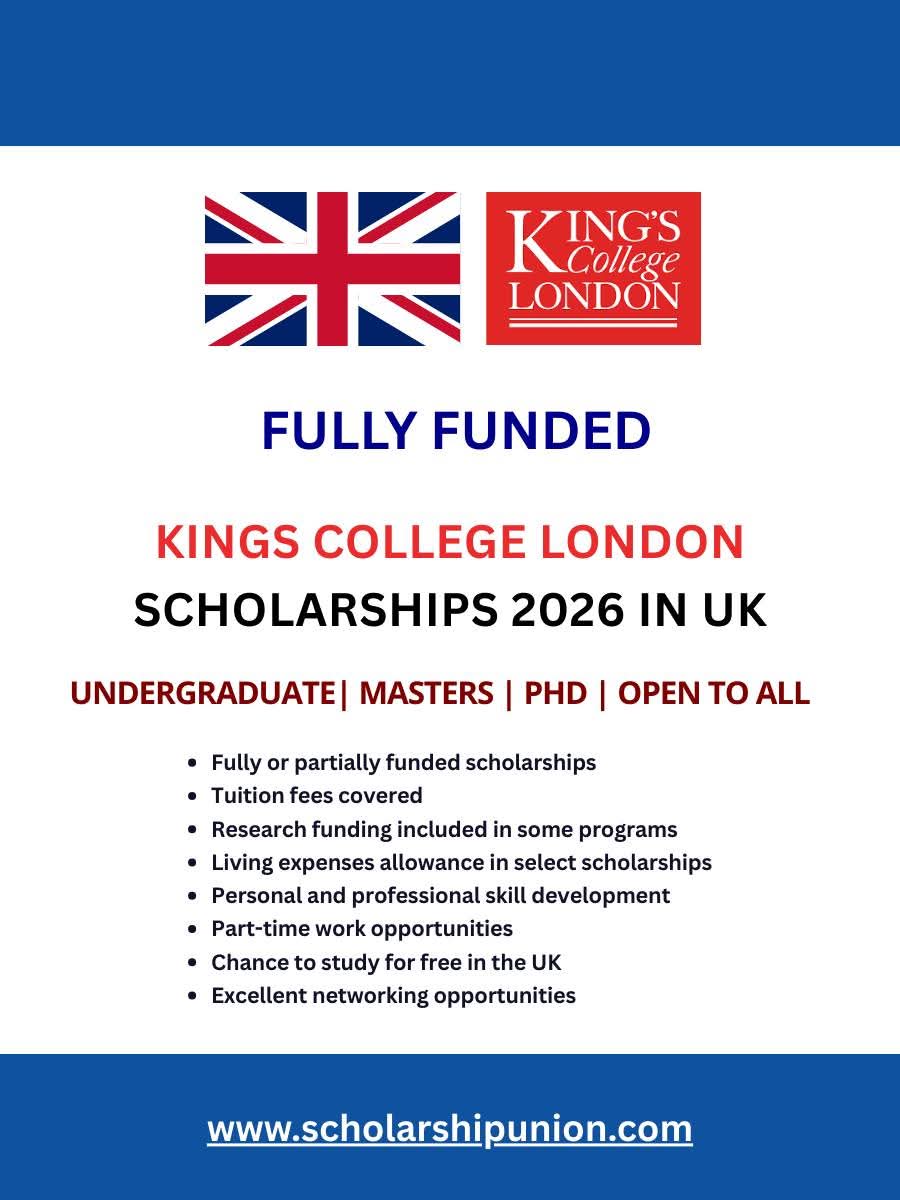 King’s College London Scholarships 2026 in UK