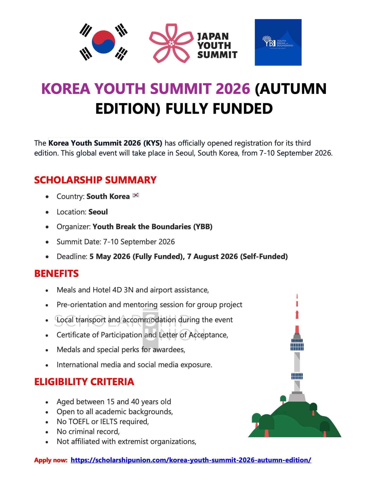 Korea Youth Summit 2026 in South Korea