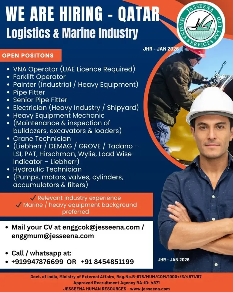 LOGISTICS & MARINE INDUSTRY - JOBS IN QATAR