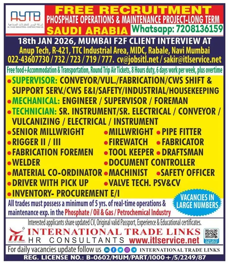 LONG-TERM OPPORTUNITIES: PHOSPHATE OPERATIONS & MAINTENANCE PROJECT IN SAUDI ARABIA