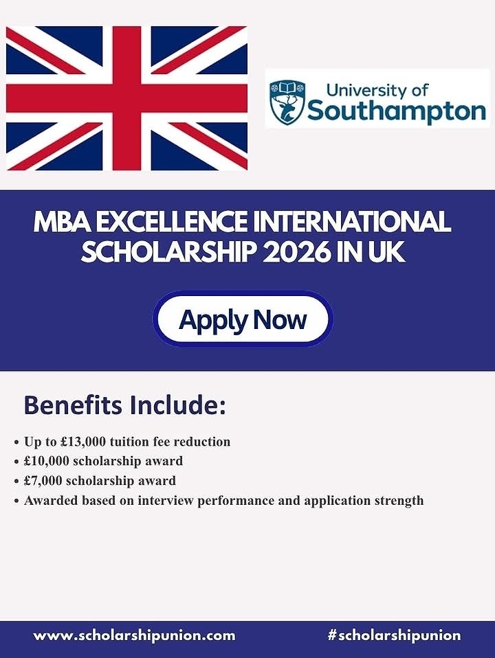 MBA Excellence International Scholarship 2026 in UK