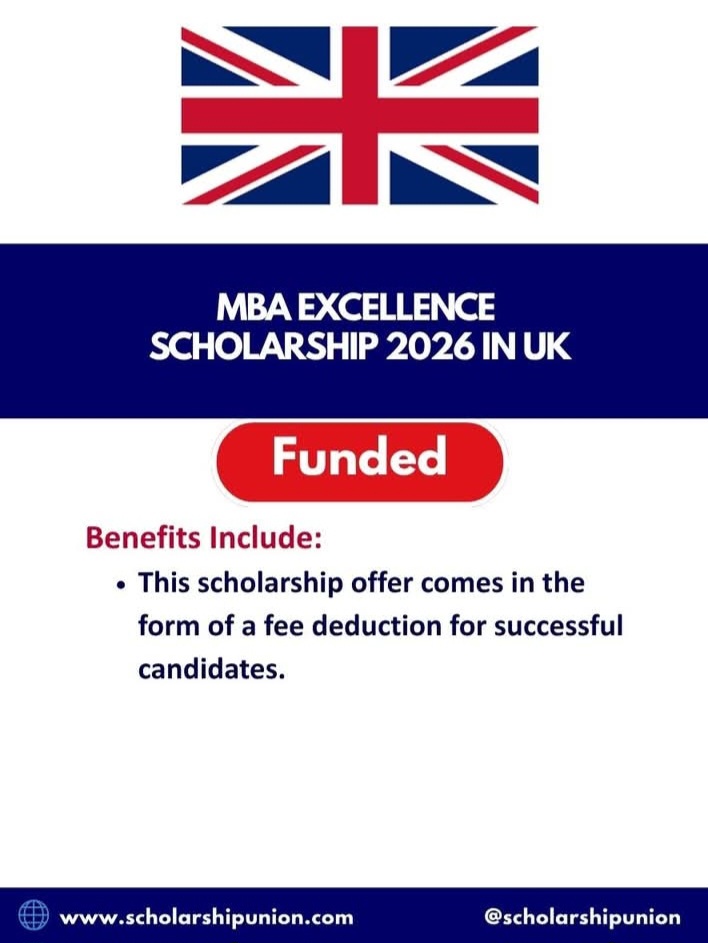 MBA Excellence Scholarship 2026 in UK