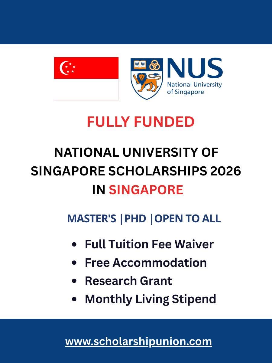 NATIONAL UNIVERSITY OF SINGAPORE SCHOLARSHIPS 2026 IN SINGAPORE