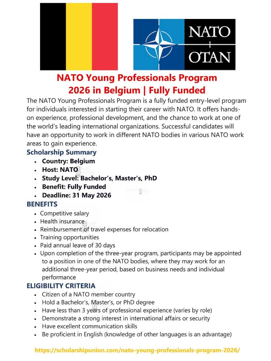 NATO Young Professionals Program 2026 in Belgium