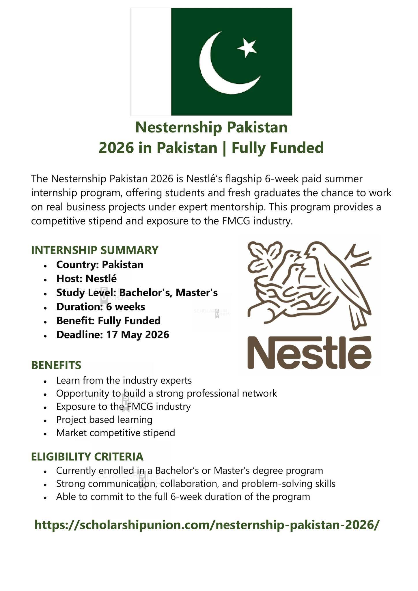 Nesternship Pakistan 2026 in Pakistan