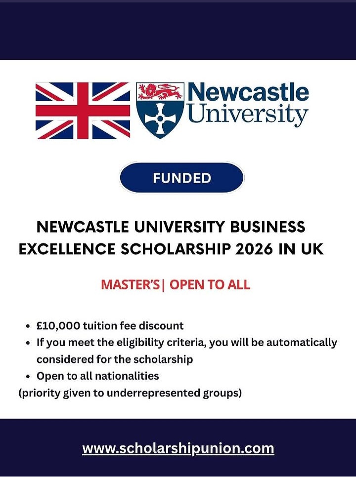 Newcastle University Business Excellence Scholarship 2026 in UK