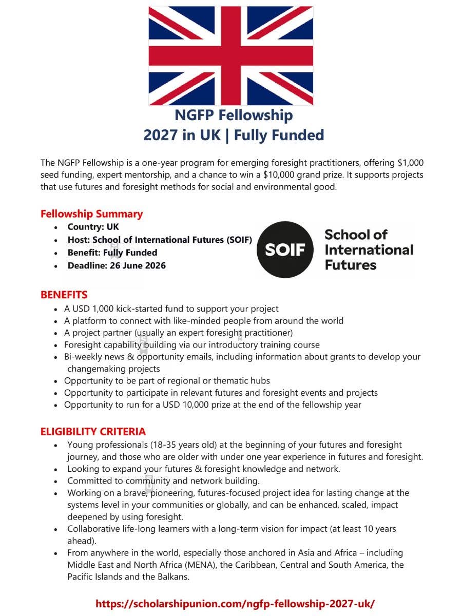 NGFP Fellowship 2027 in UK