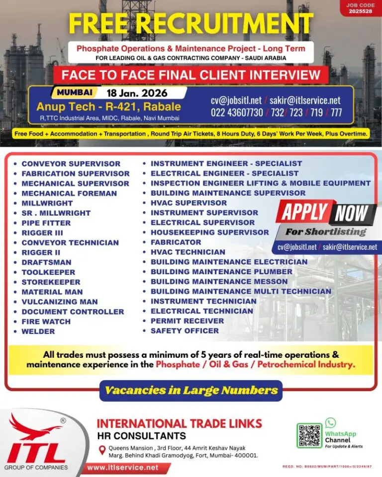 Oil & Gas Contracting Company - Hiring In Saudi Arabia