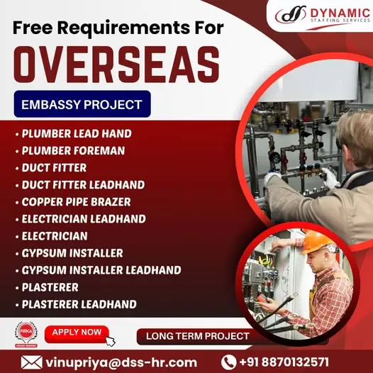 Overseas Jobs – Hiring For Embassy Project