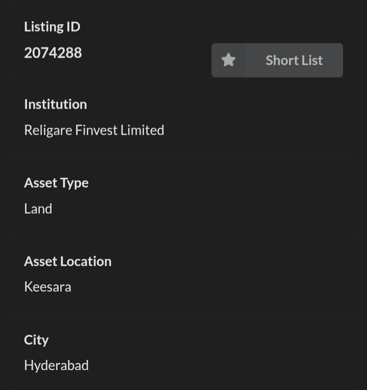 Property For Auction In Keesara, Hyderabad