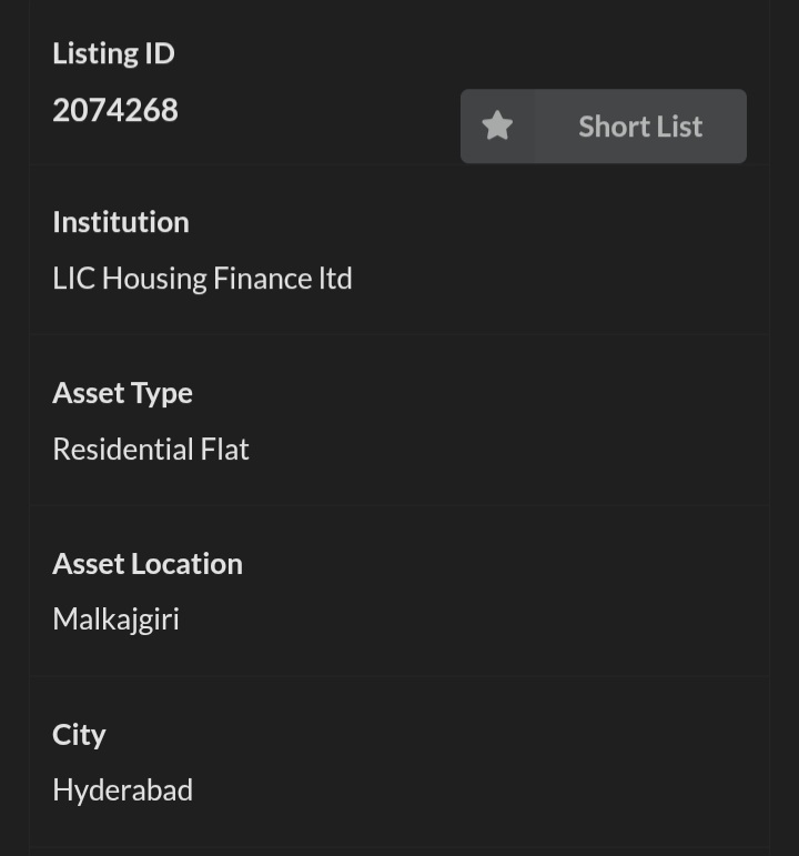 Property For Auction In Malkajgiri, Hyderabad