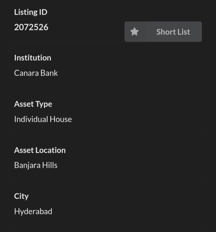 Property For Auction In Banjara Hills, Hyderabad
