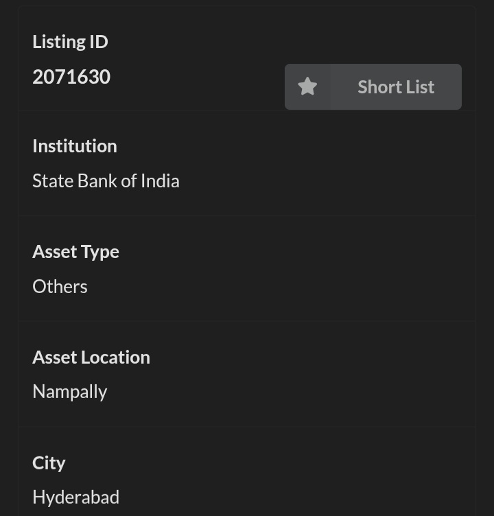 Property For Auction In Nampally, Hyderabad