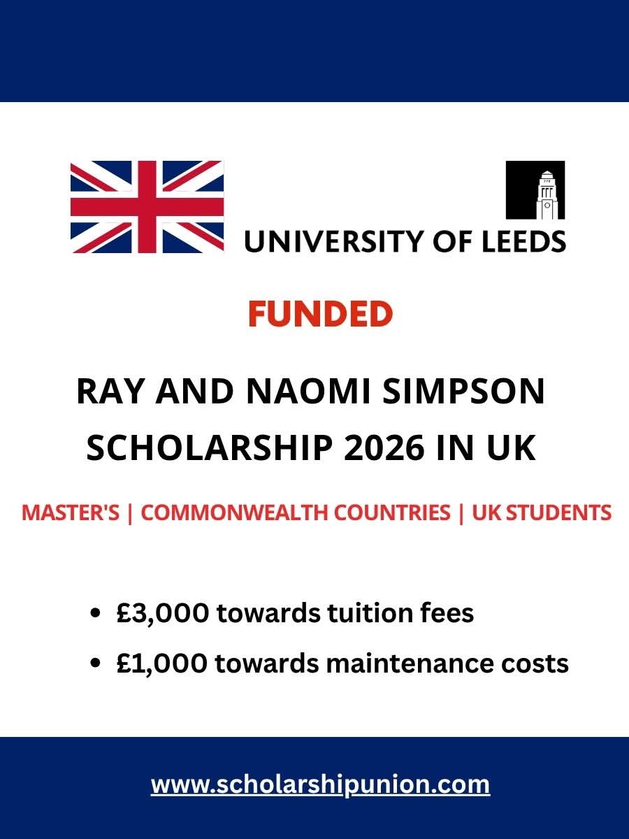 Ray and Naomi Simpson Scholarship 2026 in UK
