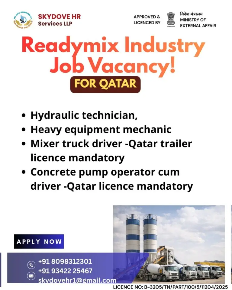 READY MIX CONCRETE VACANCIES IN QATAR