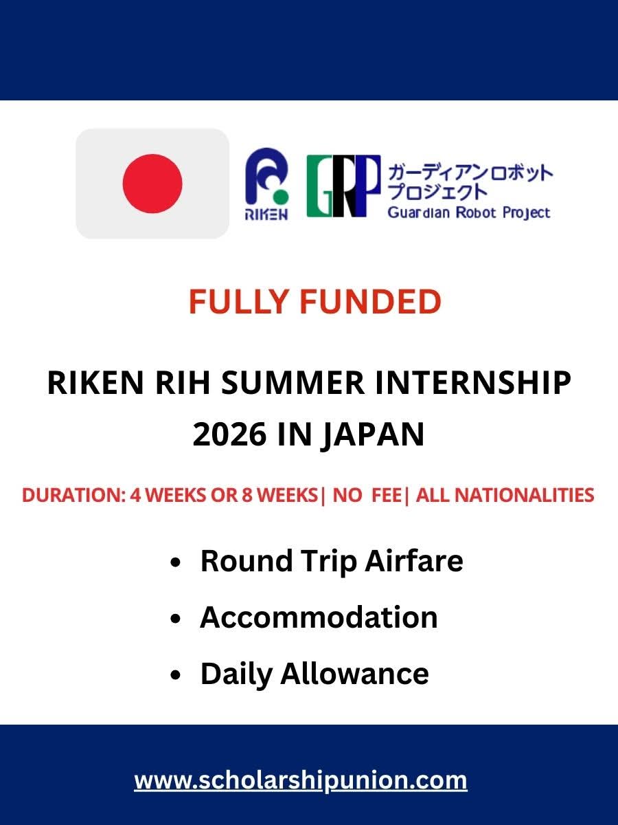 RIKEN RIH Summer Internship 2026 in Japan