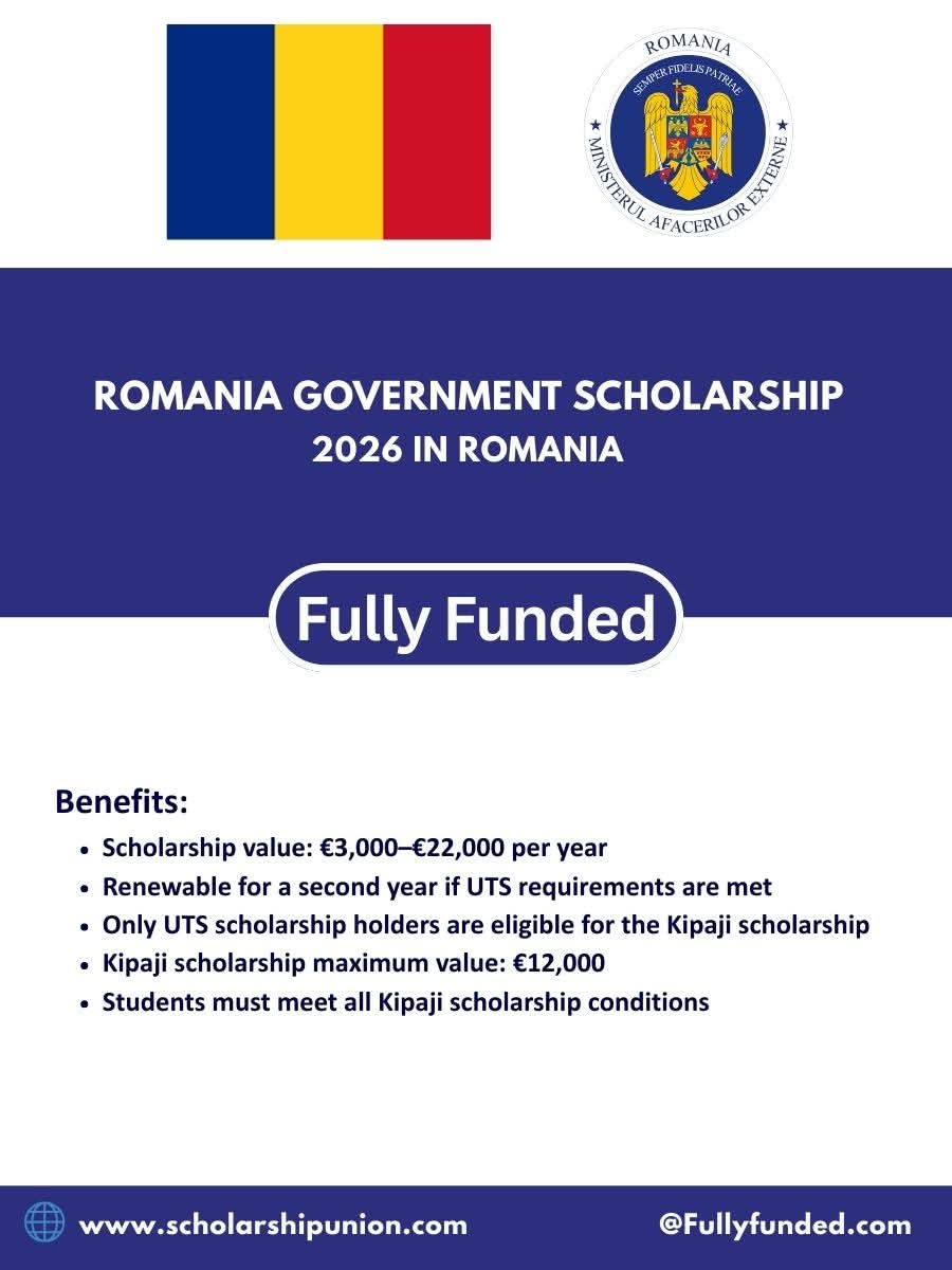 Romania Government Scholarship 2026 In Romania