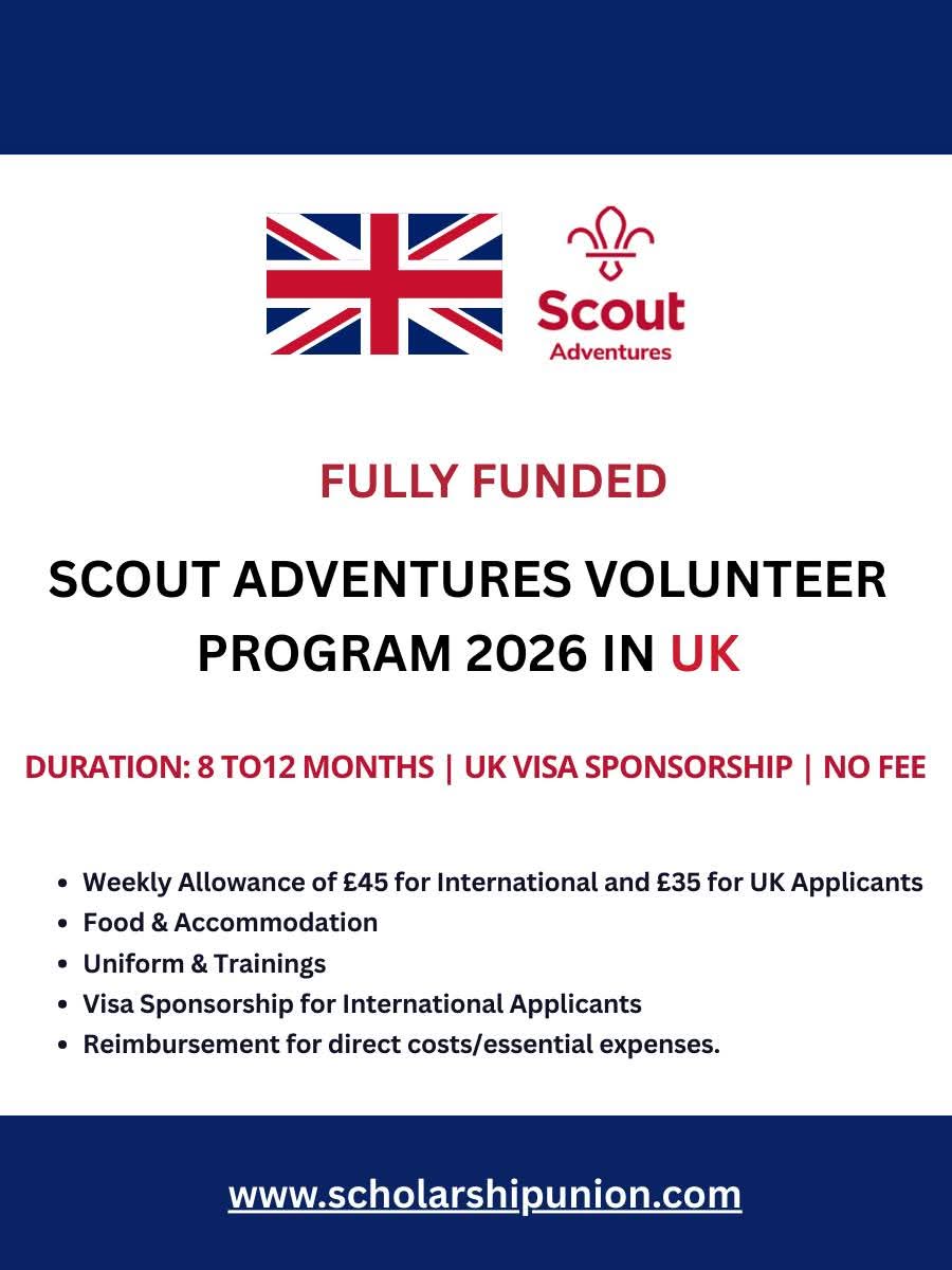 Scout Adventures Volunteer Program 2026 in UK | Fully Funded