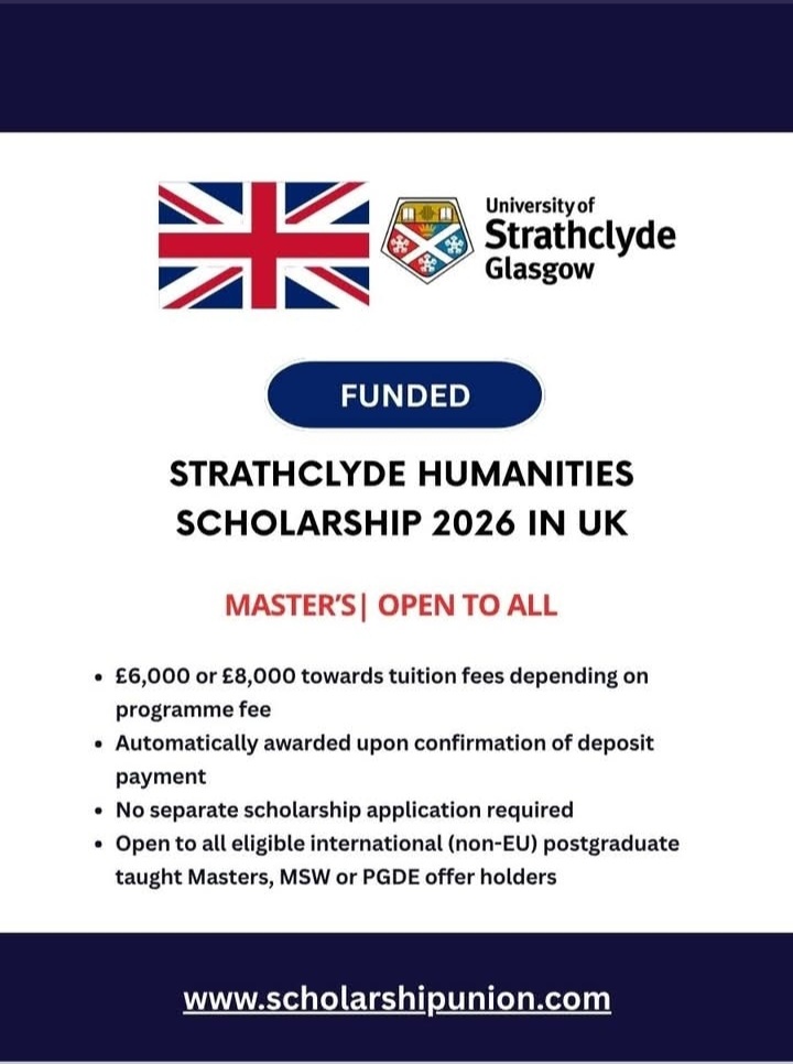 Strathclyde Humanities Scholarship 2026 in UK