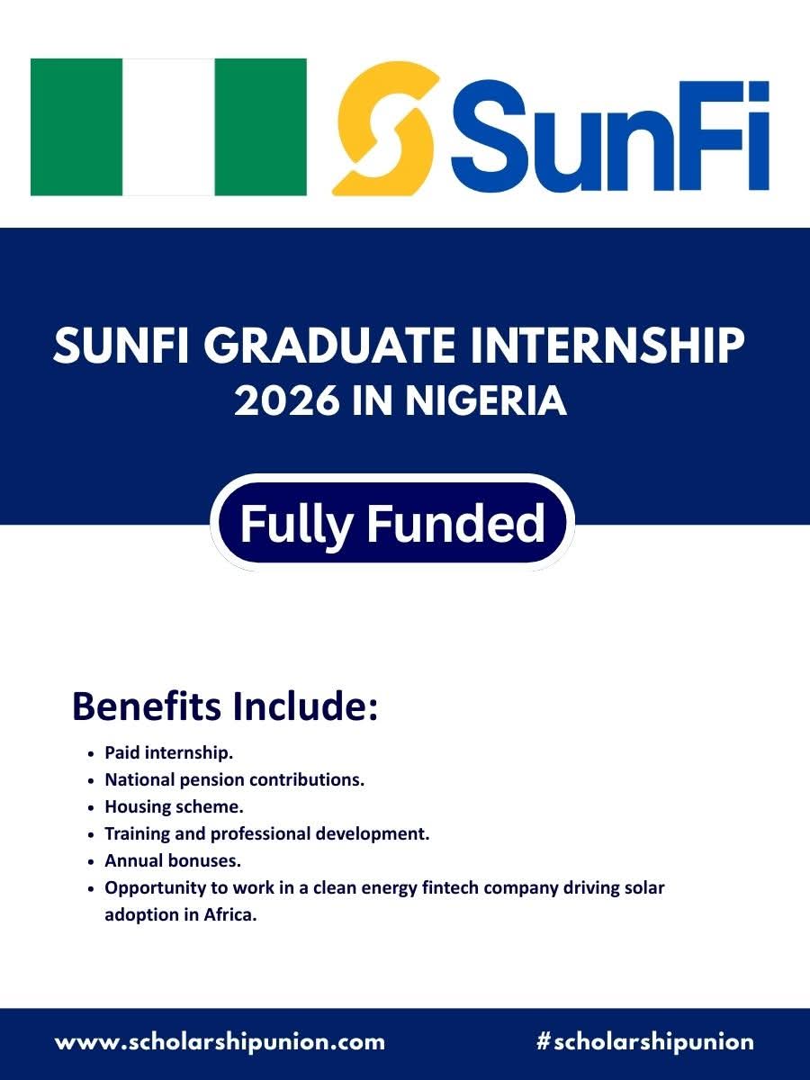 SunFi Graduate Internship 2026 In Nigeria