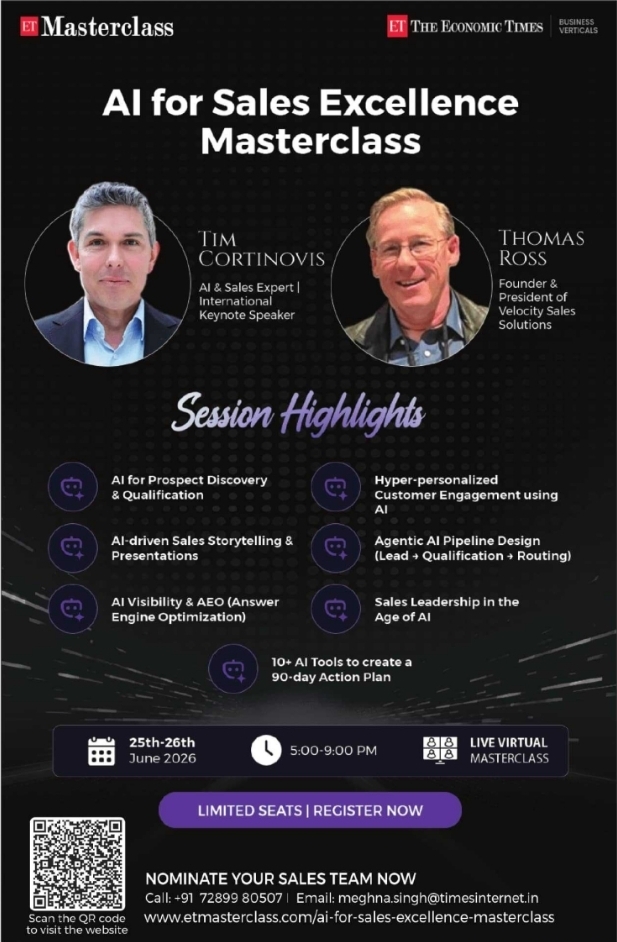 The Economic Times: AI for Sales Excellence Masterclass