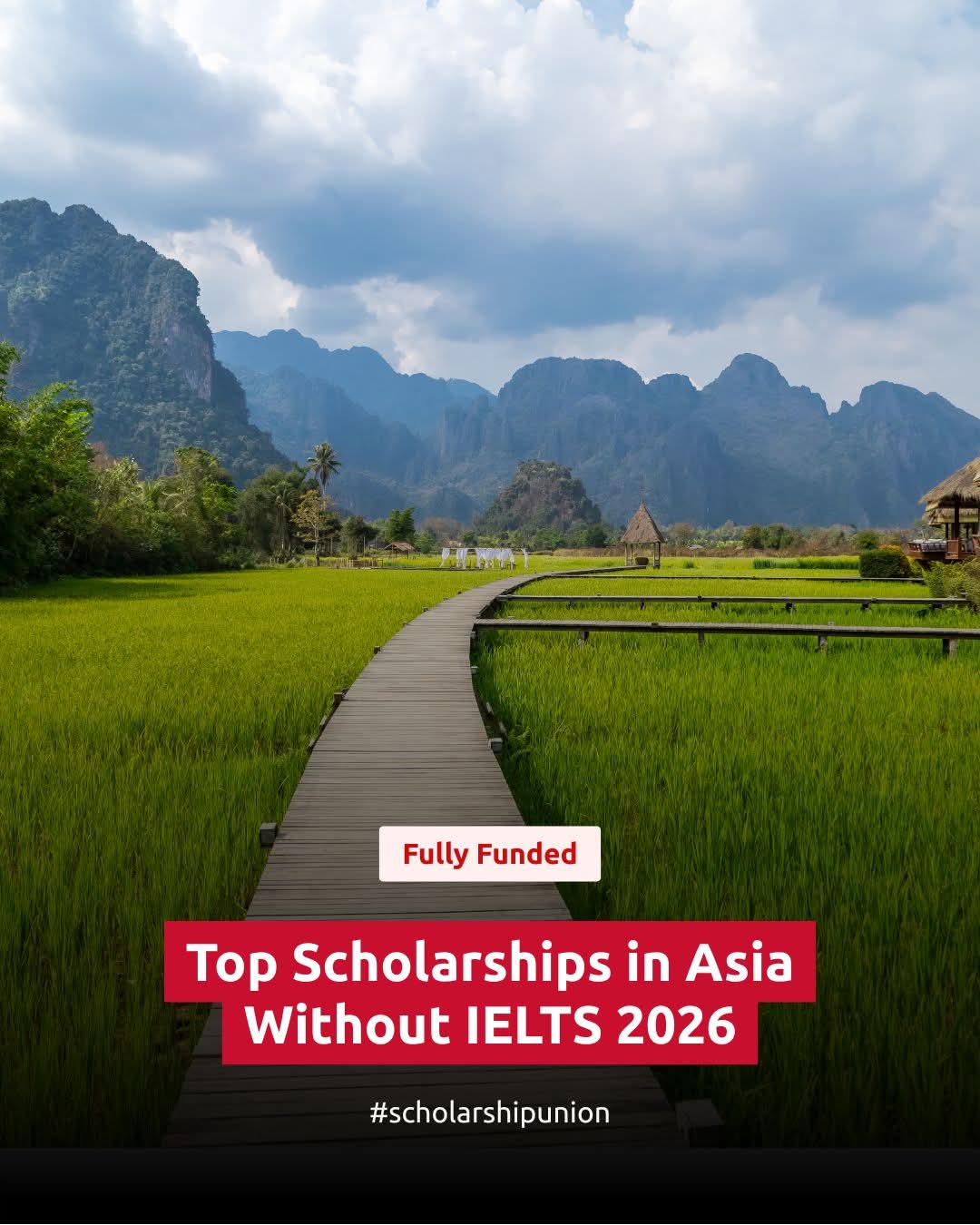 Top Scholarships in Asia without IELTS 2026