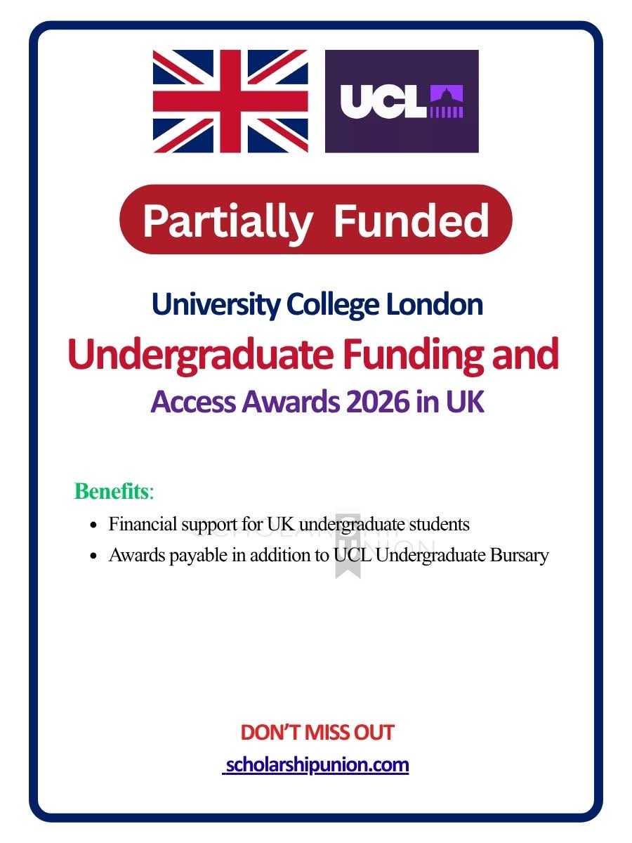 Undergraduate Funding and Access Awards 2026 in UK