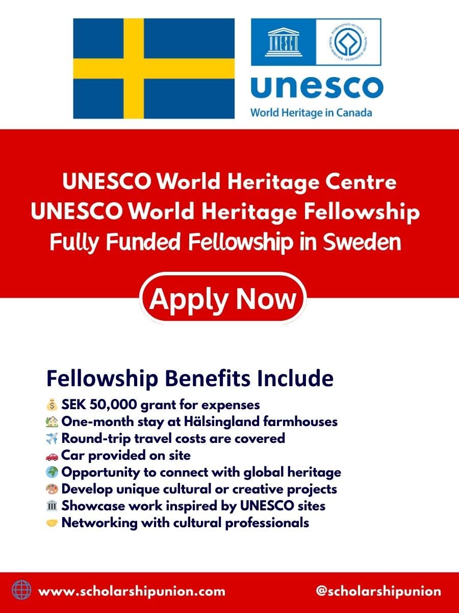 UNESCO World Heritage Fellowship 2026 In Sweden [FULLY FUNDED]