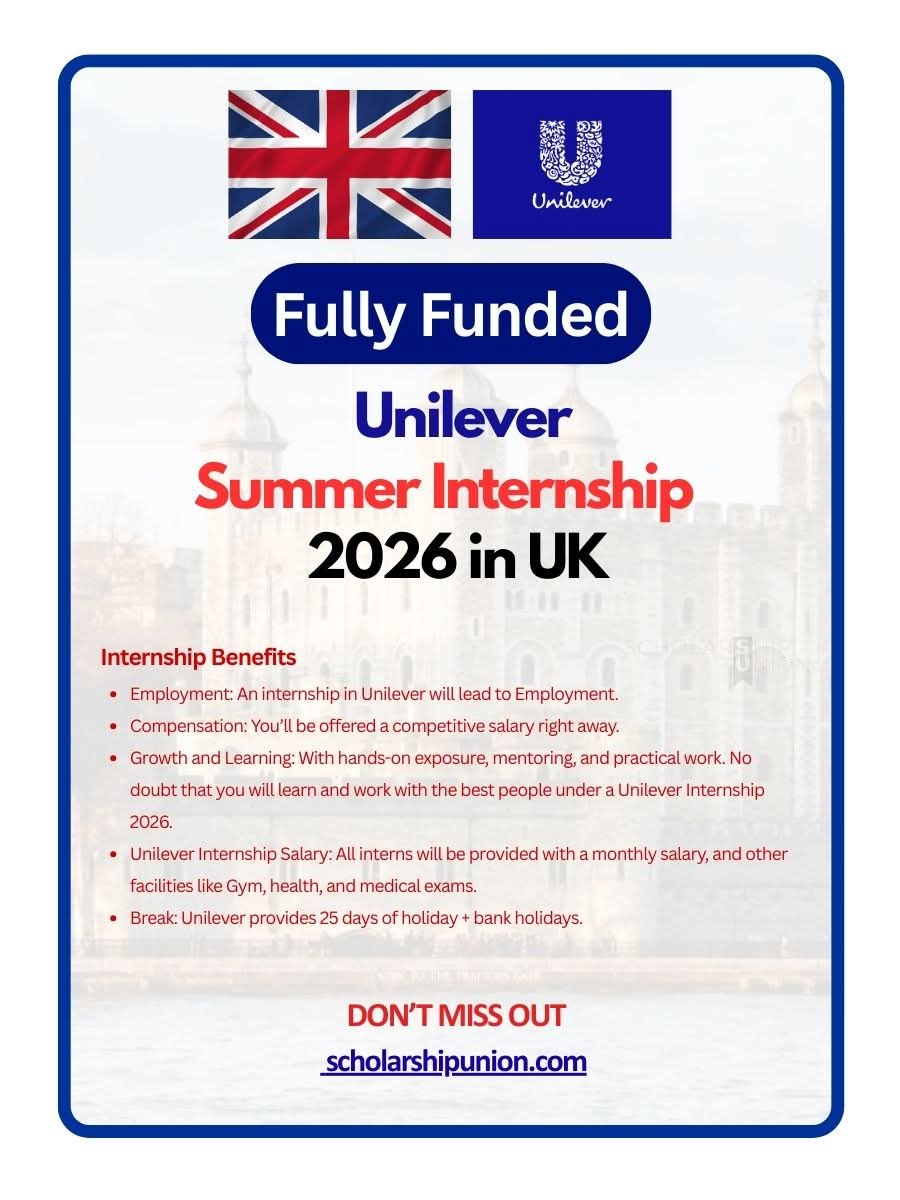 Unilever Summer Internship 2026 in UK | Fully Funded