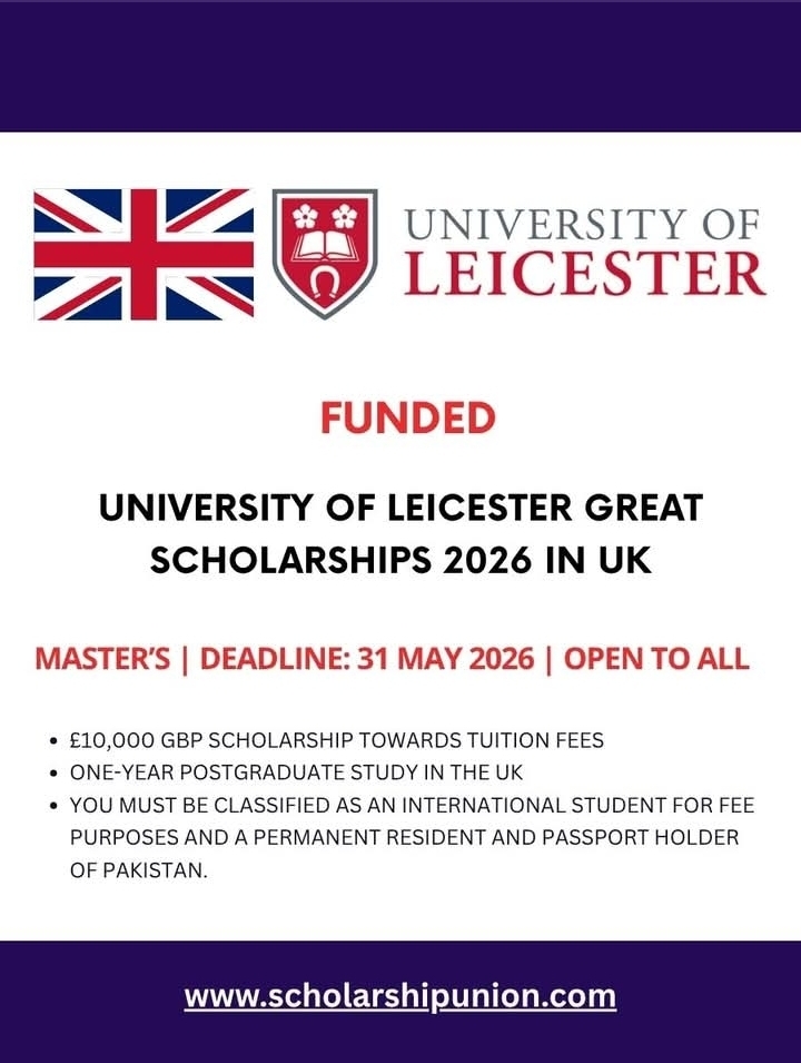 University of Leicester Great Scholarships 2026 in UK
