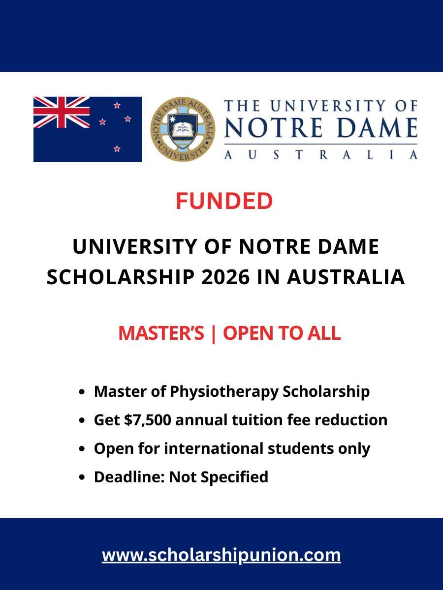 University of Notre Dame Scholarship 2026 in Australia