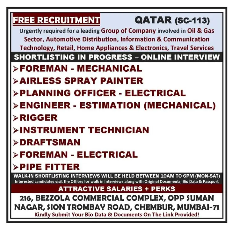 URGENT: OIL & GAS JOBS IN QATAR